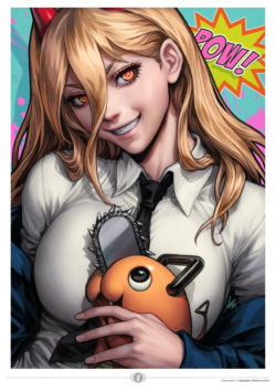 Chainsaw Man signed Premium Art Print